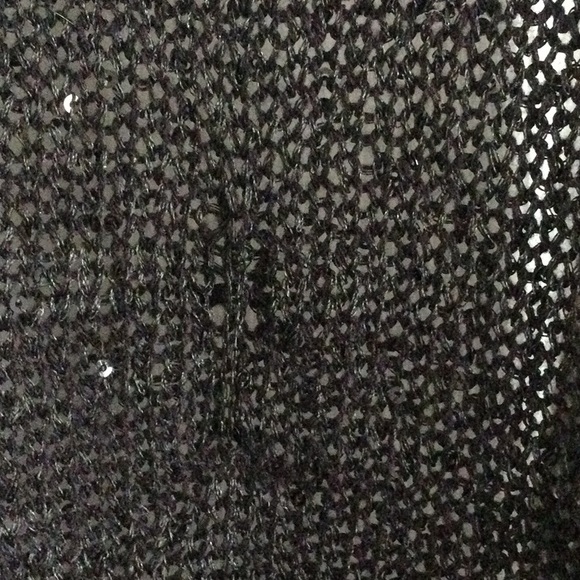 Faded Glory Black White and Gray Open Sweater - Picture 6 of 8